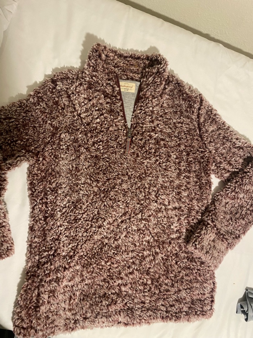Weatherproof Plush Half-Zip Sweater — Mauve Super Soft Cozy